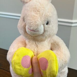 FAO Schwarz Pink & Cream Bunny Plush Toy lights and sound
